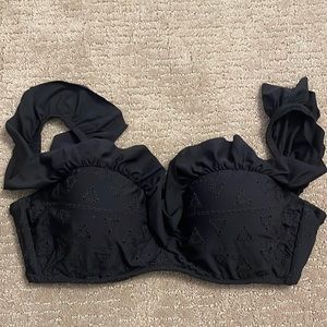 Seafolly Black Bikini Top Underwire